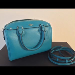Brand New! Coach Turquoise Mini Bennett Satchel